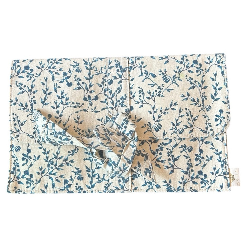 Agua Bendita Blue Floral Patterned bag
